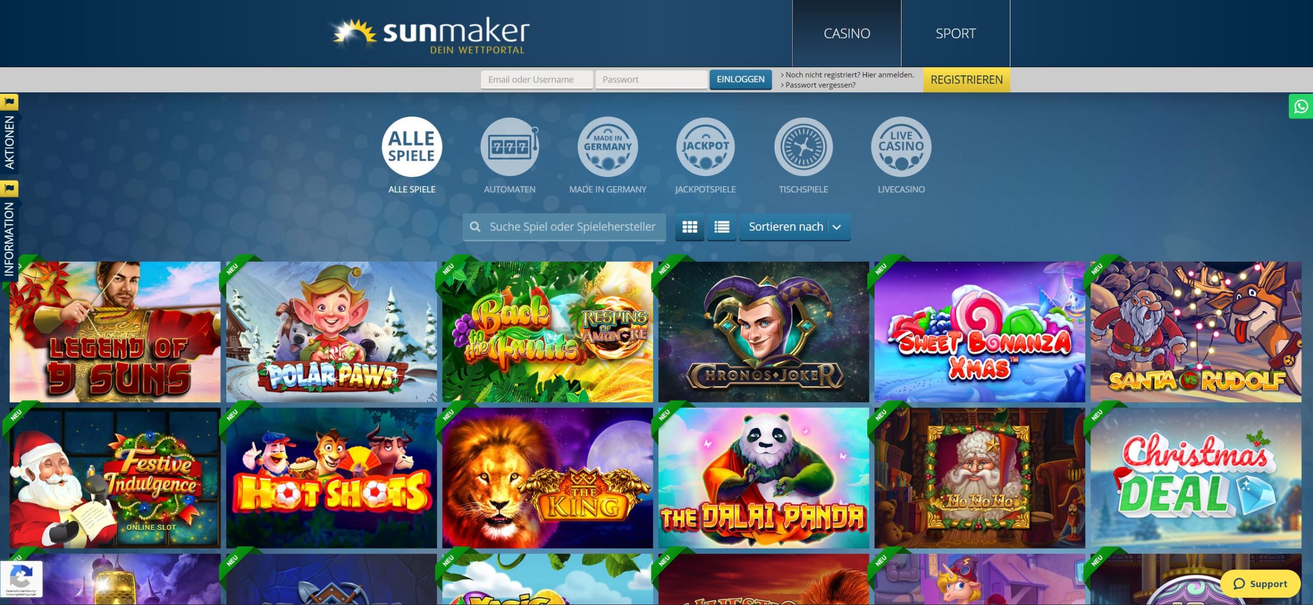 sunmaker casino